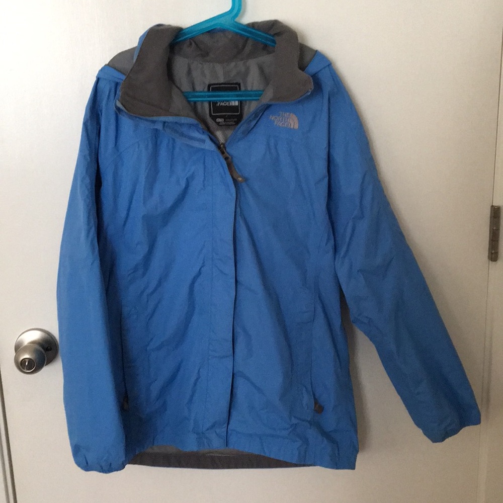 Blue North Face Raincoat